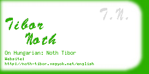 tibor noth business card